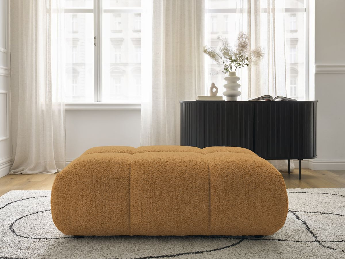 Pouf ALYA bouclette jaune — vue 5