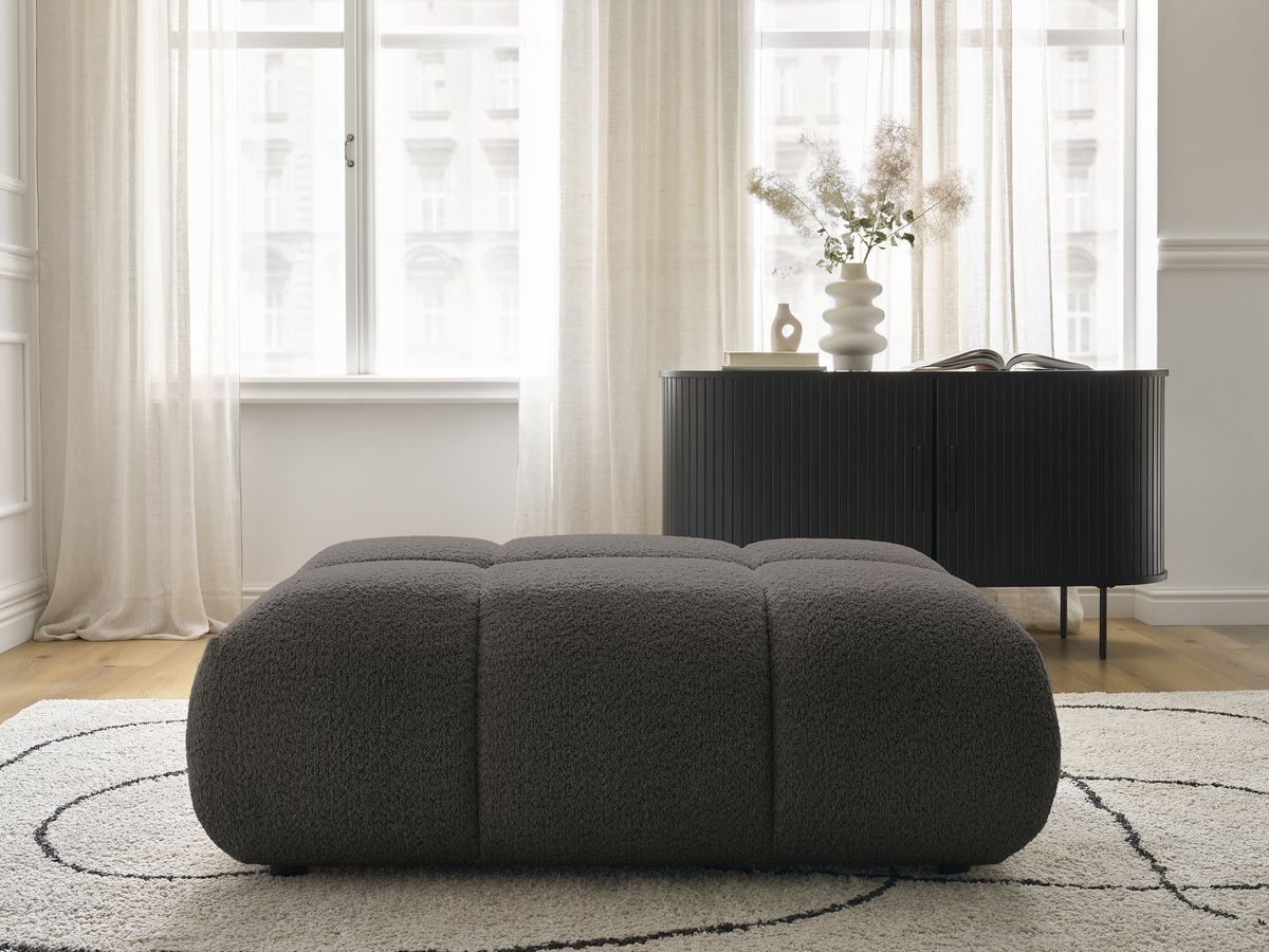 Pouf ALYA bouclette marron — vue 5