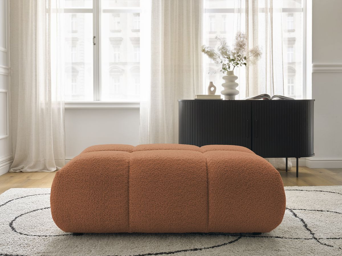 Pouf ALYA bouclette orange — vue 5