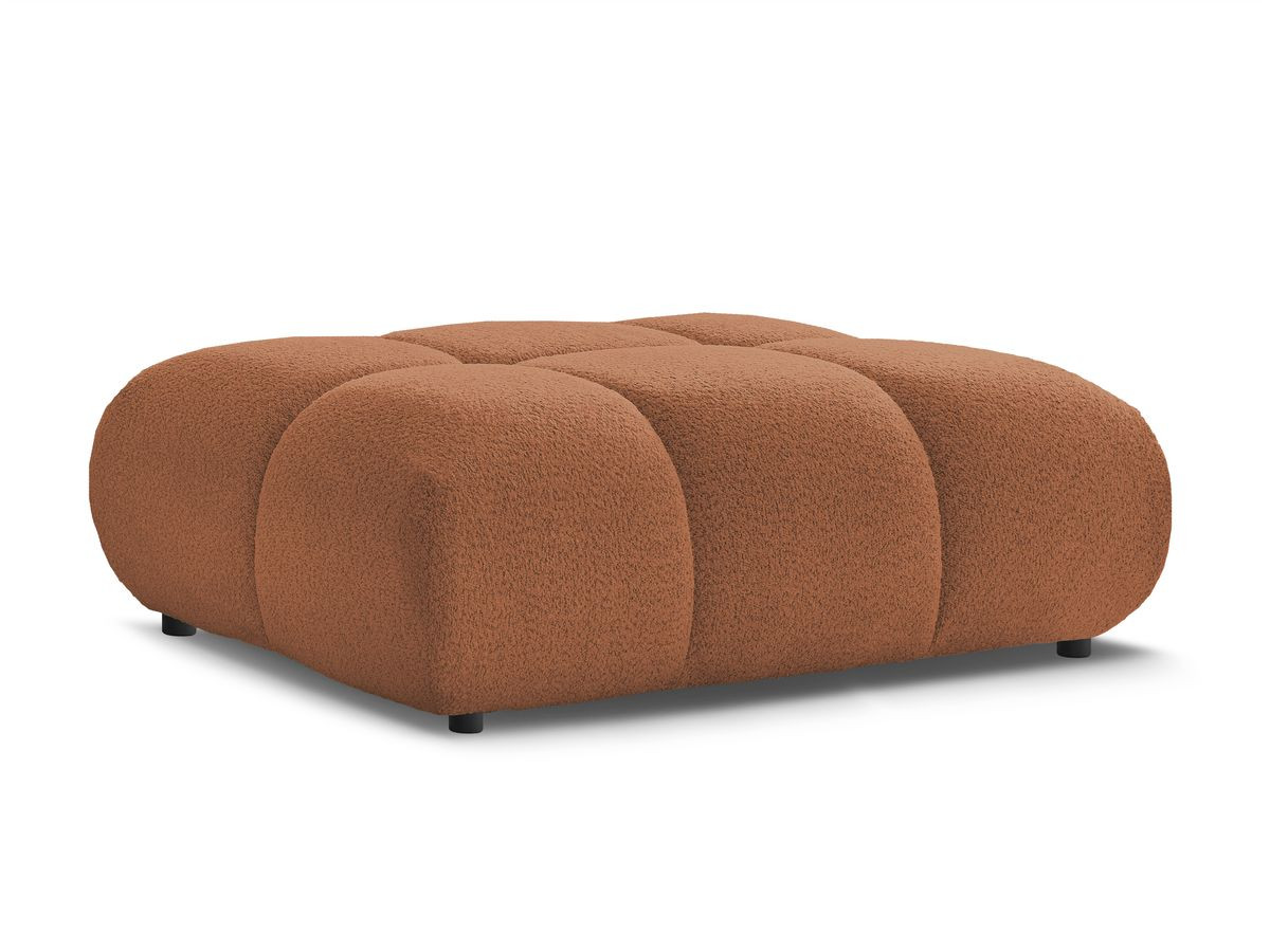 alya poef in badstof gekleurd oranje