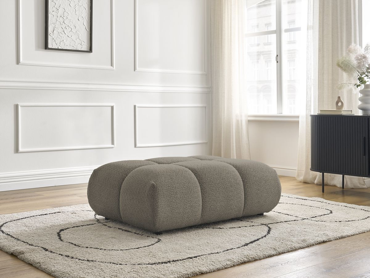 Pouf ALYA bouclette taupe — vue 6