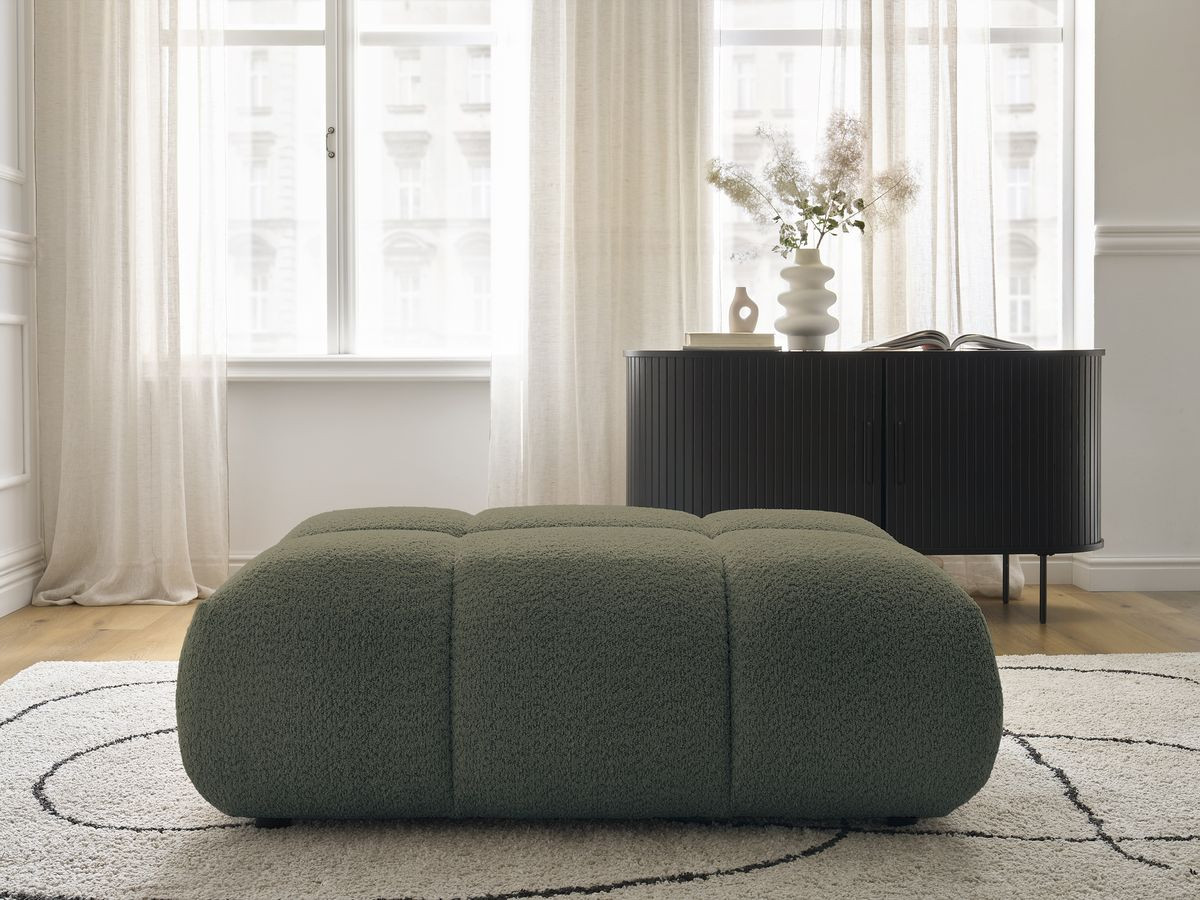 Pouf ALYA bouclette vert — vue 5