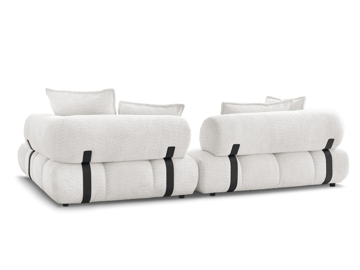 Canapé d'angle fixe ALYA tissu bouclette