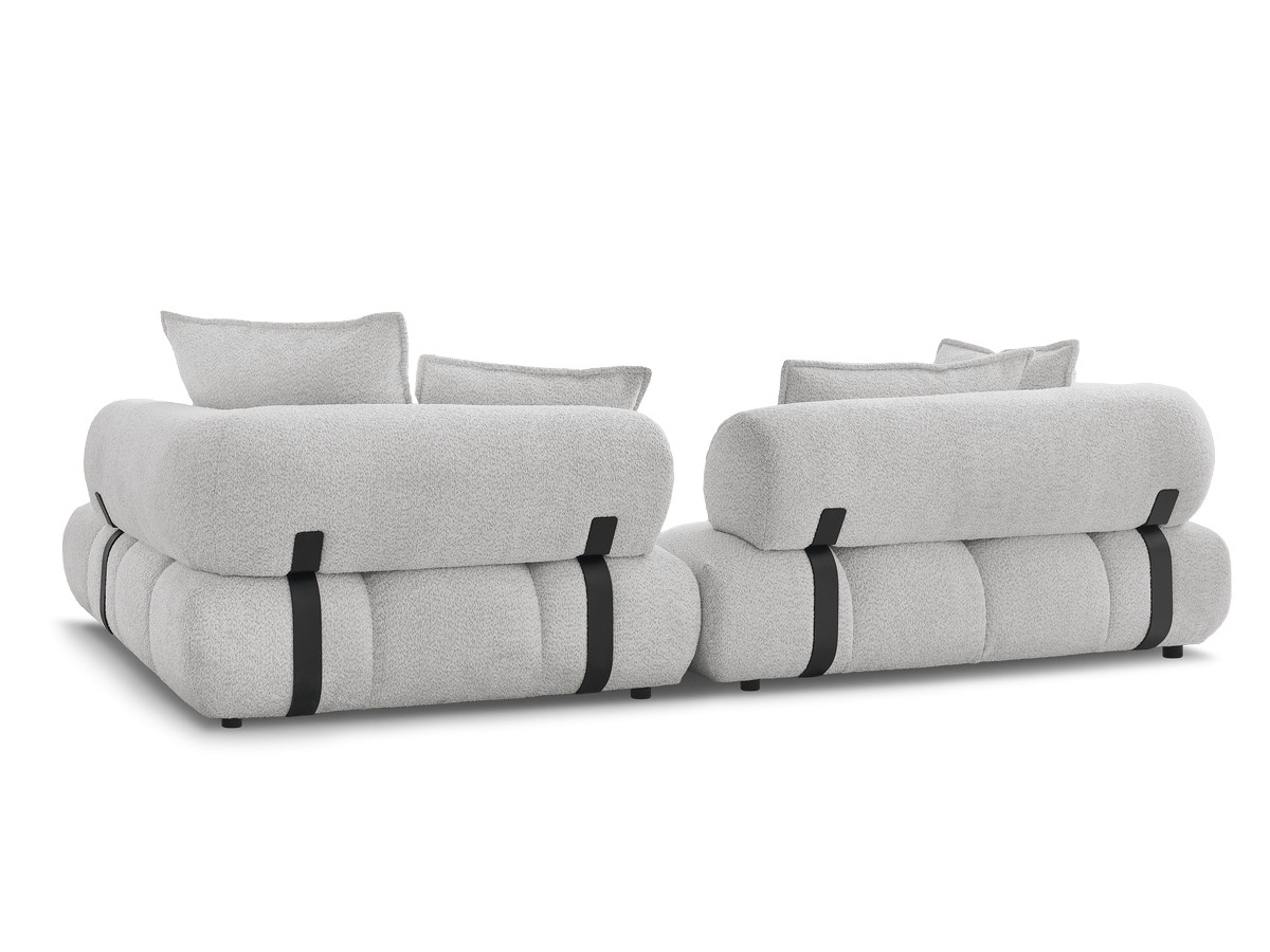 Canapé d'angle fixe ALYA tissu bouclette