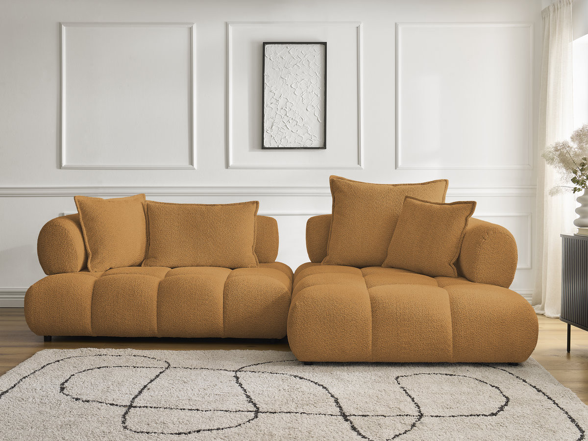 Canapé d'angle ALYA bouclette jaune — vue 5