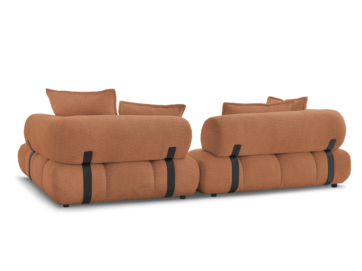 Canapé d'angle fixe ALYA tissu bouclette