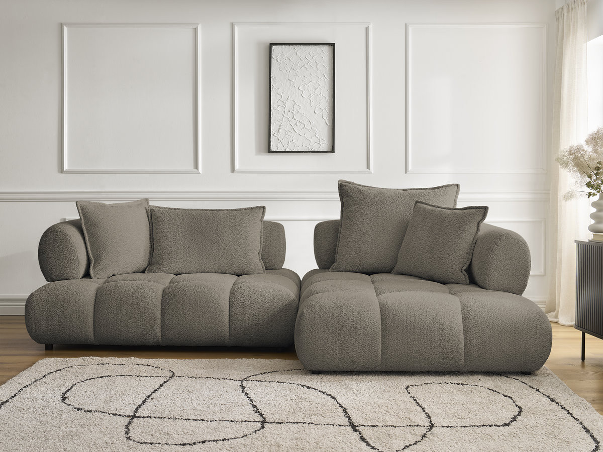 Canapé d'angle ALYA bouclette taupe — vue 5