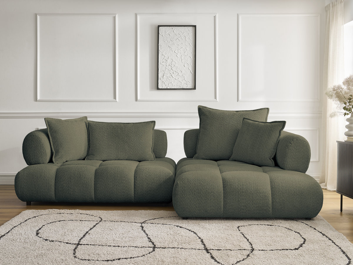 Canapé d'angle ALYA bouclette vert — vue 5