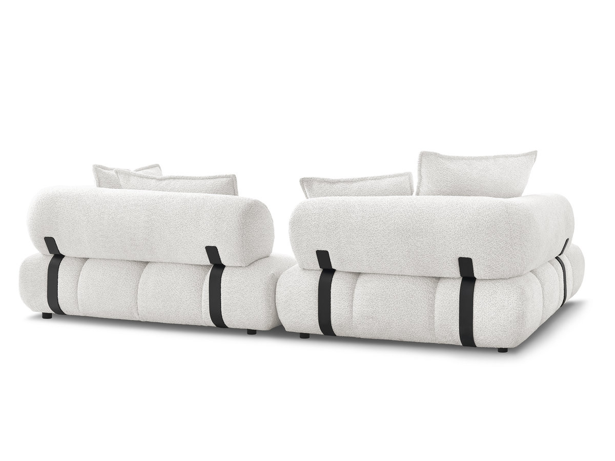 Canapé d'angle fixe ALYA tissu bouclette
