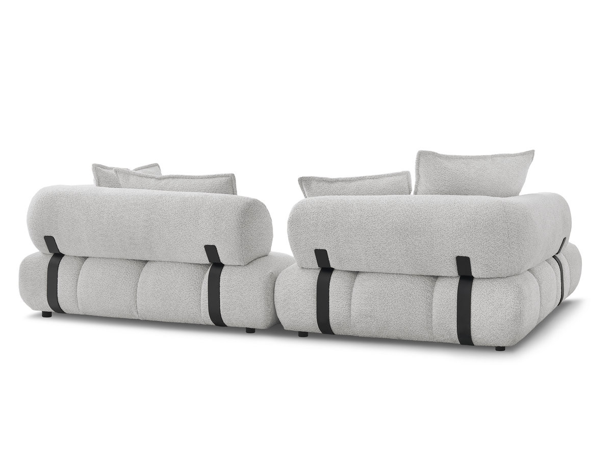 Canapé d'angle fixe ALYA tissu bouclette