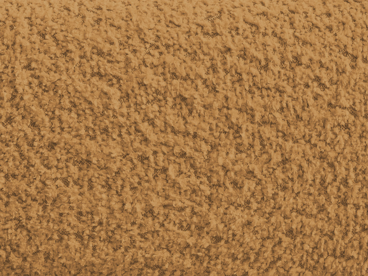Canapé d'angle fixe ALYA tissu bouclette avec pouf