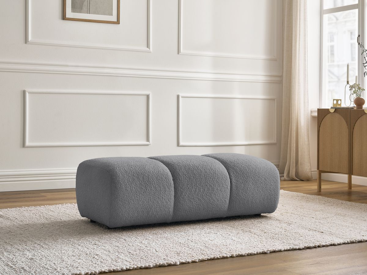 Pouf PAMIRA bouclette gris foncé — vue 5