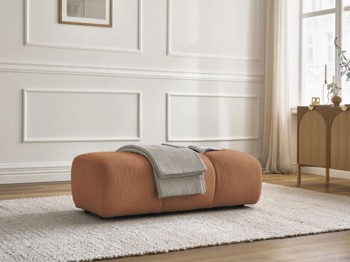 Pouf PAMIRA tissu bouclette