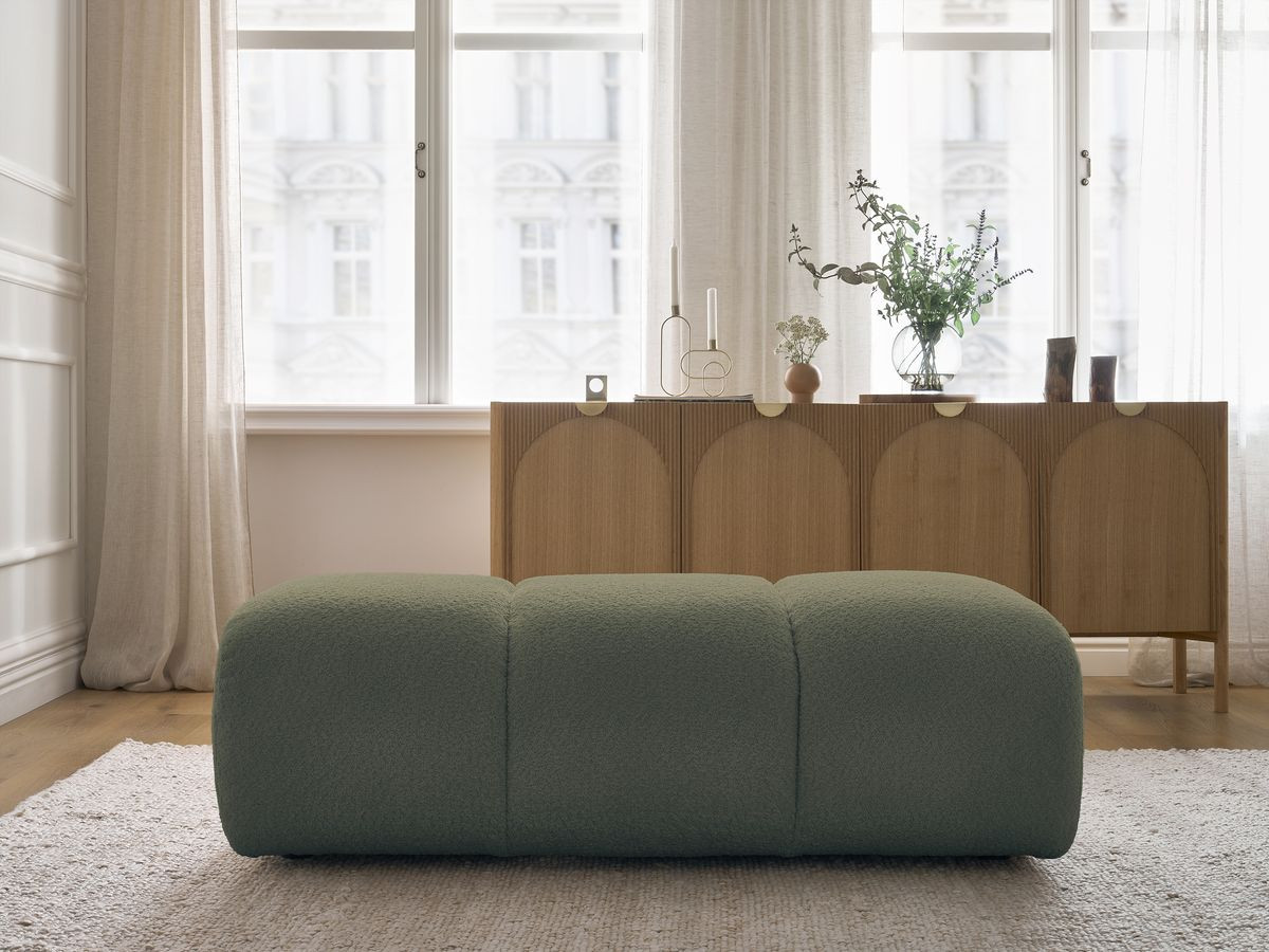 Pouf PAMIRA bouclette vert — vue 4