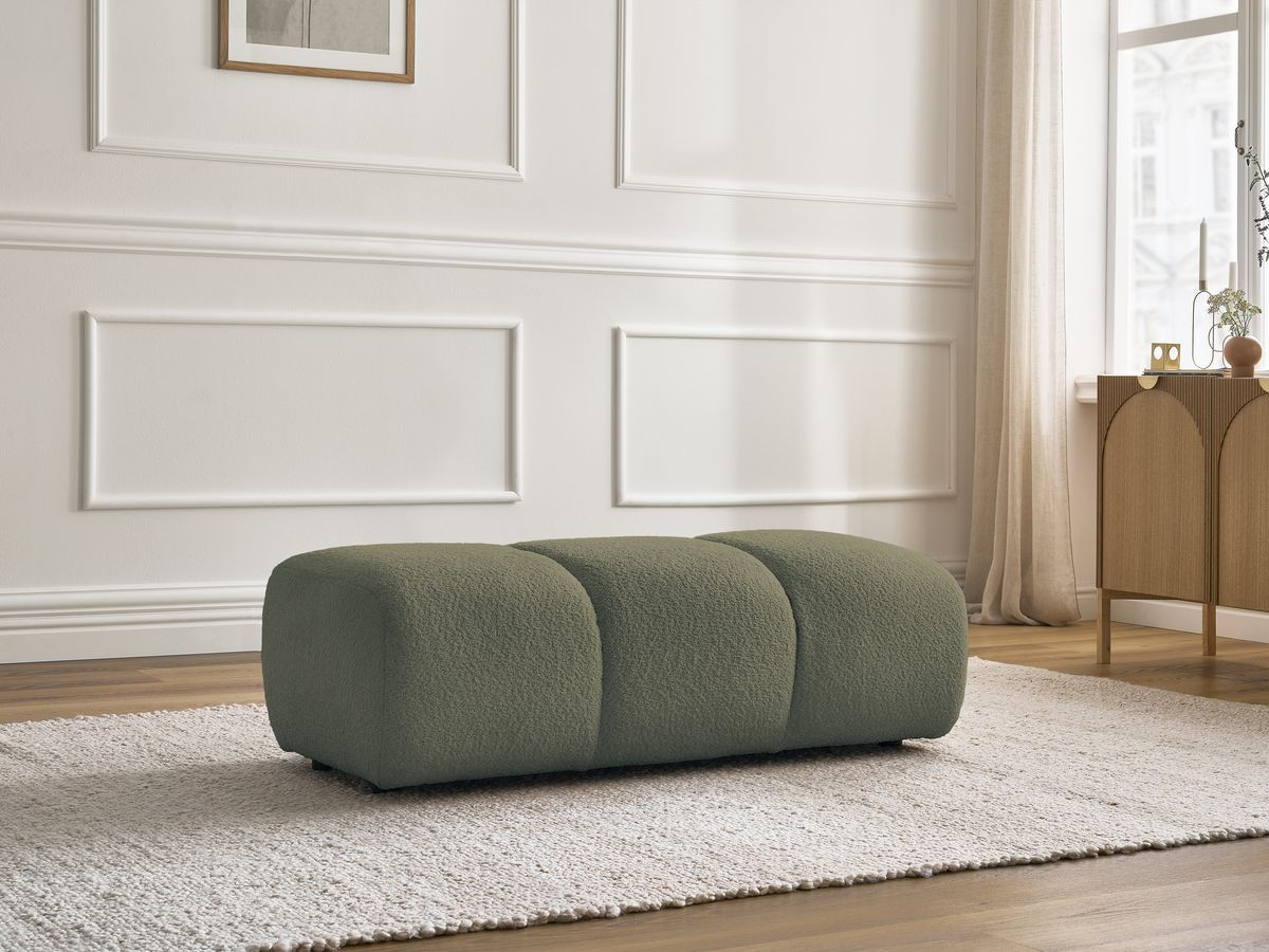 Pouf PAMIRA bouclette vert — vue 5