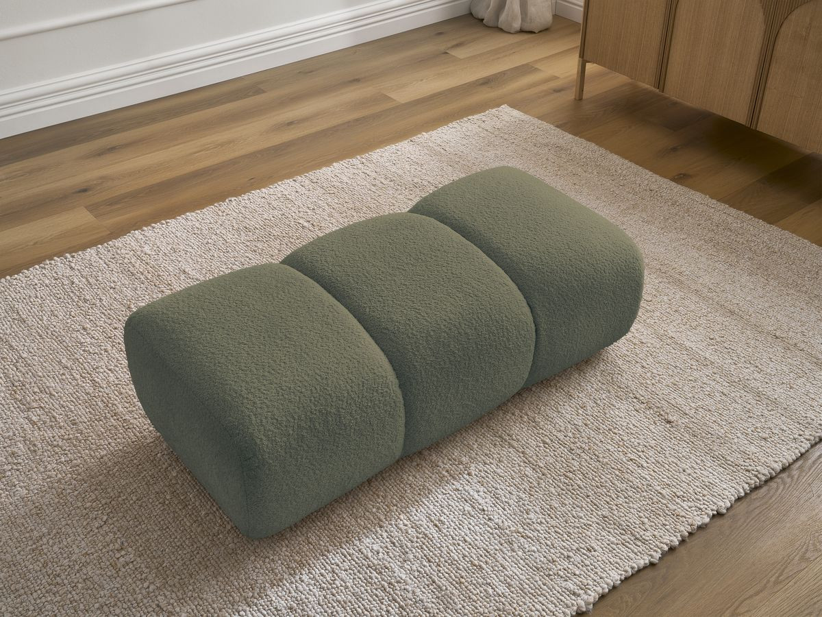 Pouf PAMIRA bouclette vert — vue 6