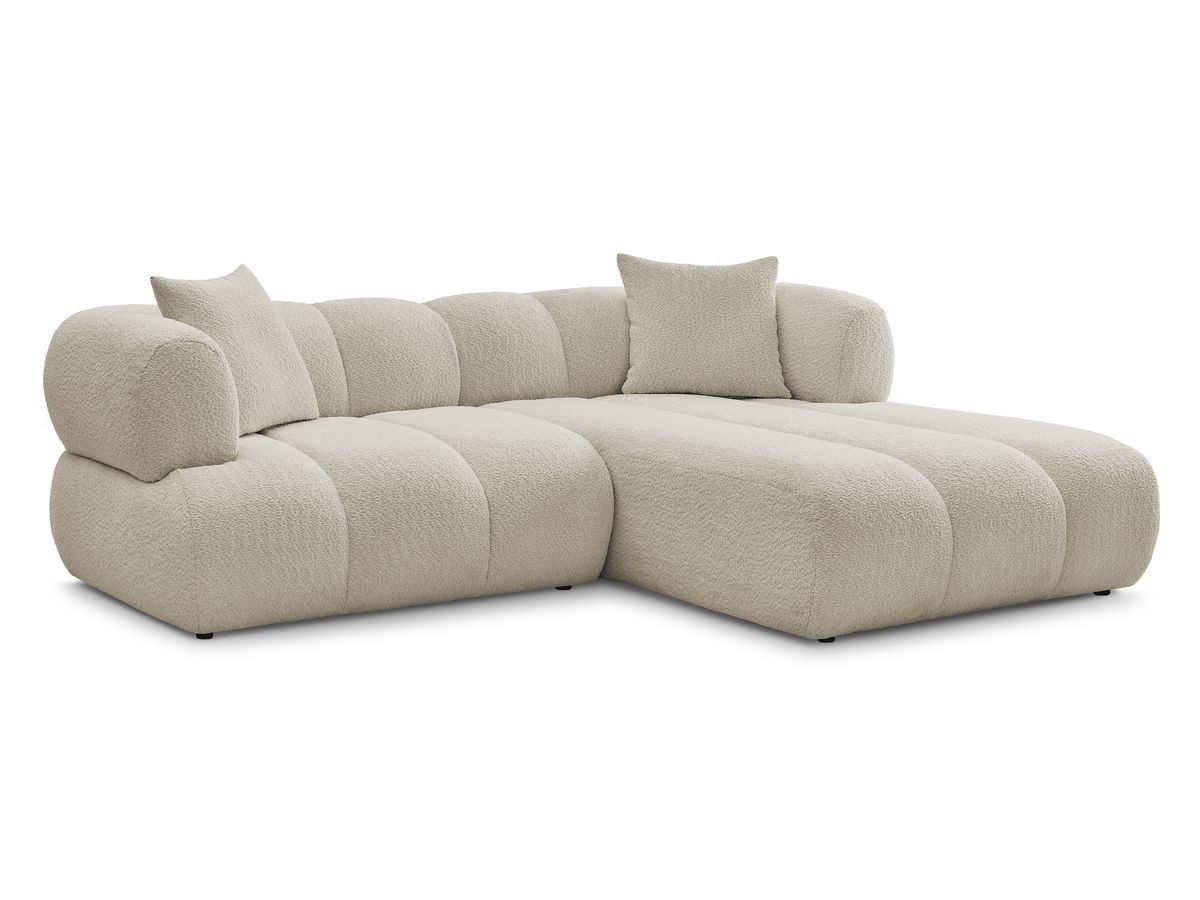 pamira vaste hoekbank in badstof gekleurd beige