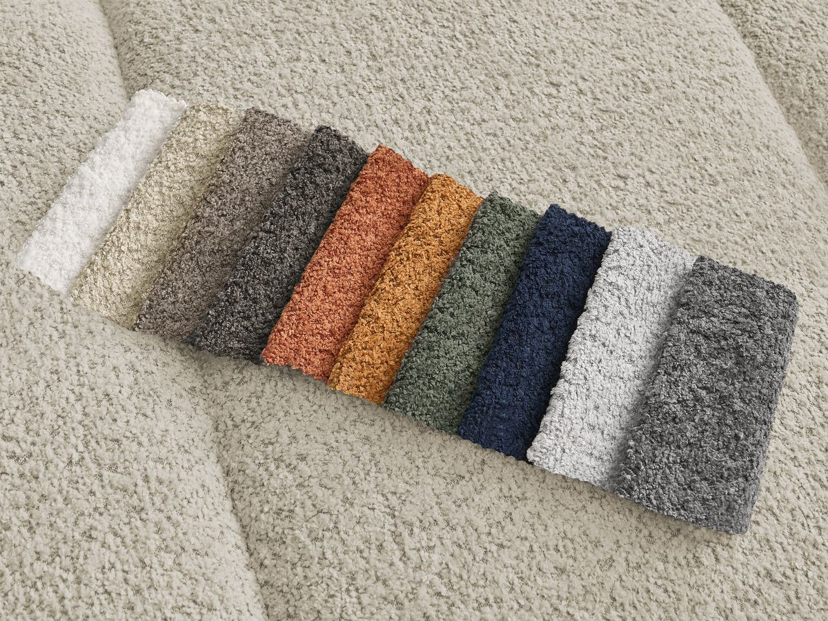 Canapé d'angle PAMIRA bouclette beige — vue 4