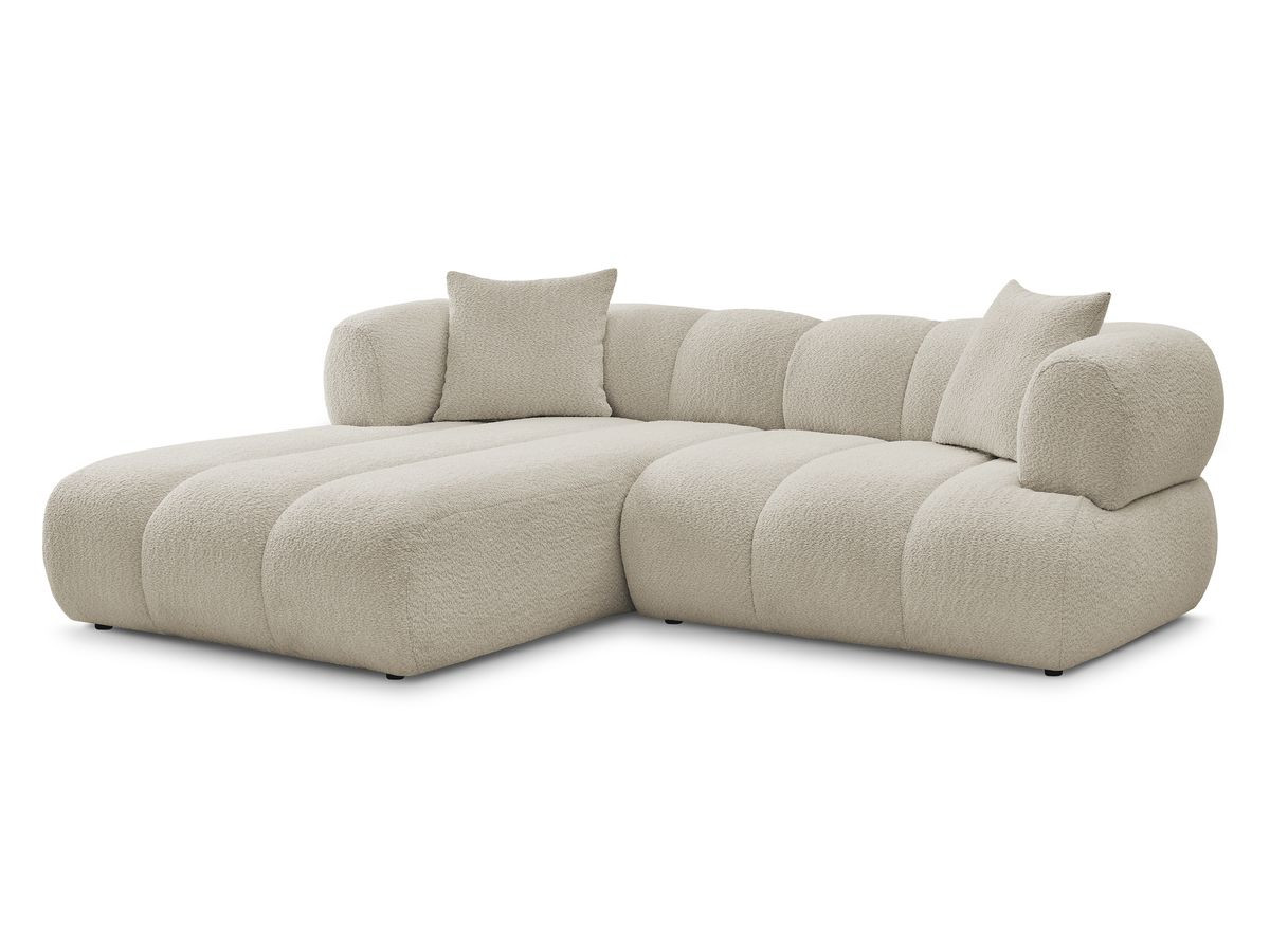 pamira vaste hoekbank in badstof gekleurd beige