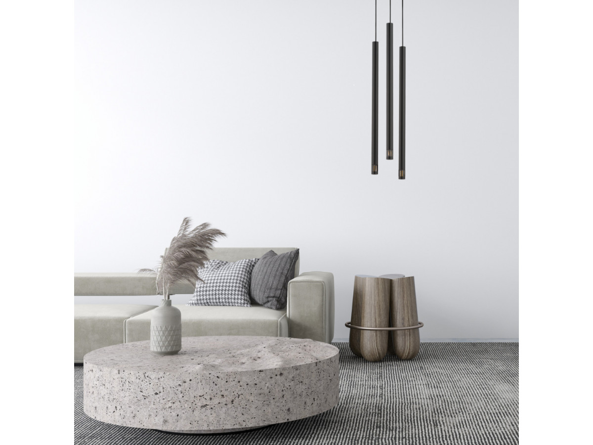 lustre janice en acier de couleur noir