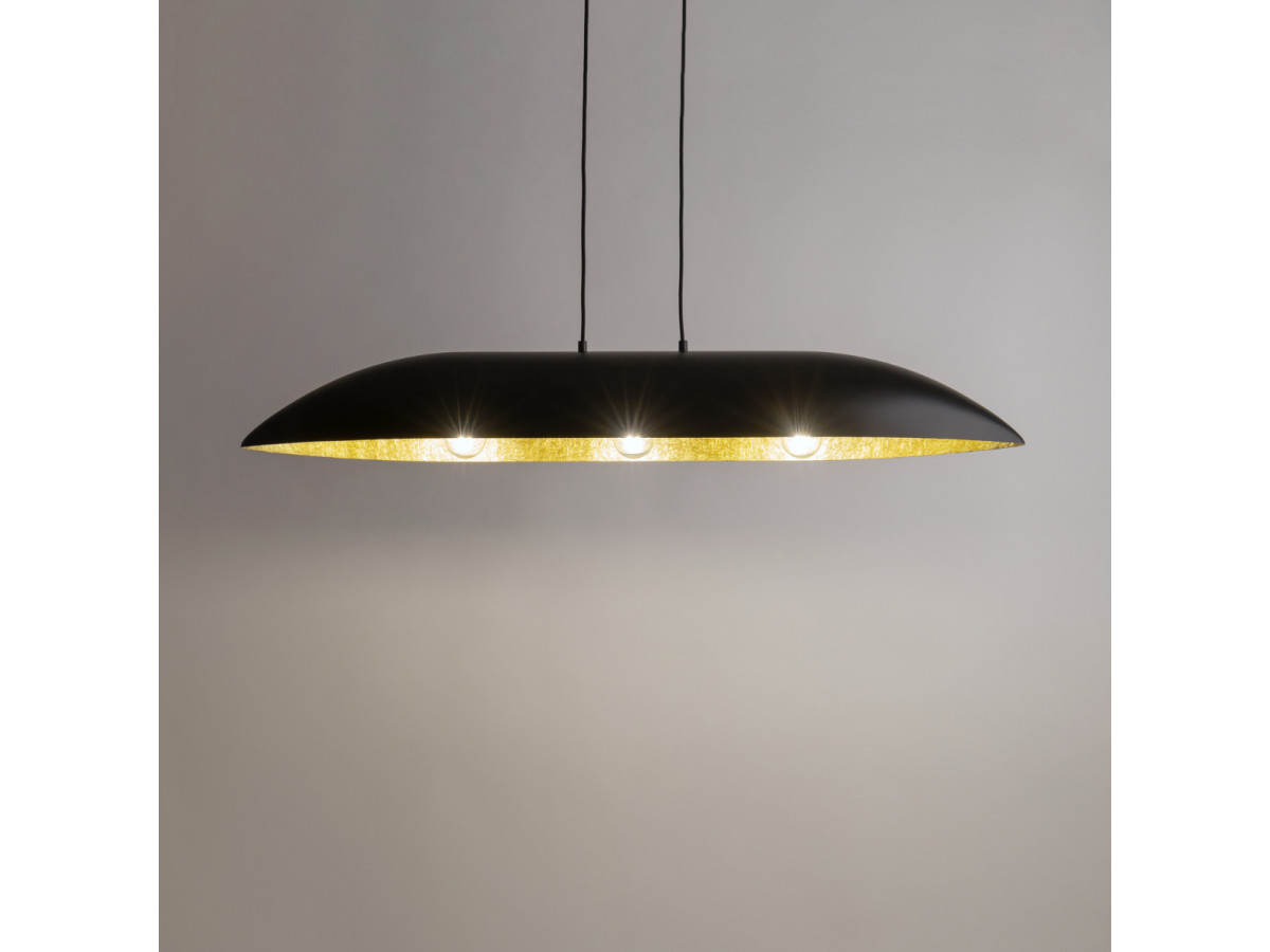 Lustre OREA bicolore noir en acier