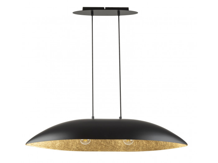 Lustre OREA bicolore noir en acier