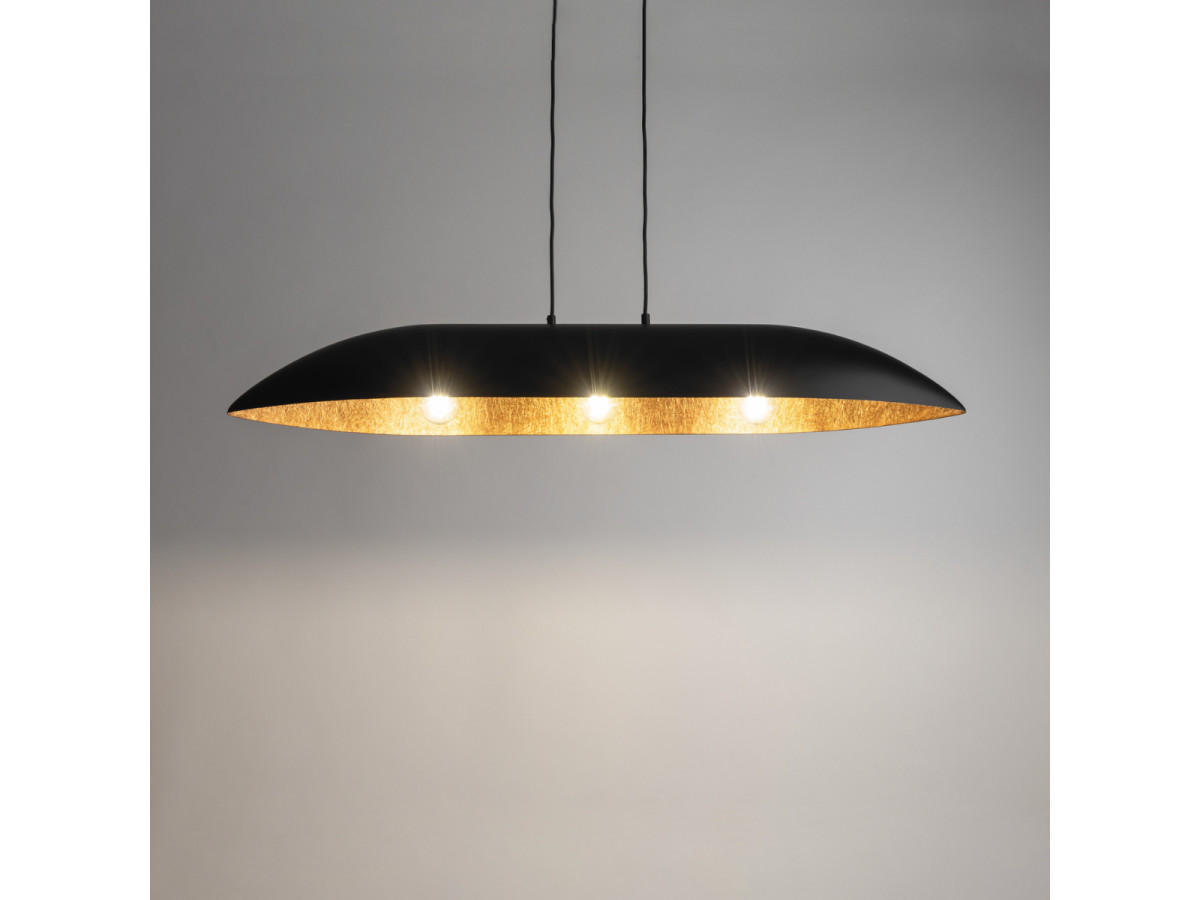 OREA tweekleurige zwarte stalen kroonluchter