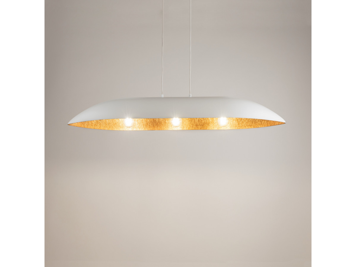 OREA tweekleurige witte stalen kroonluchter