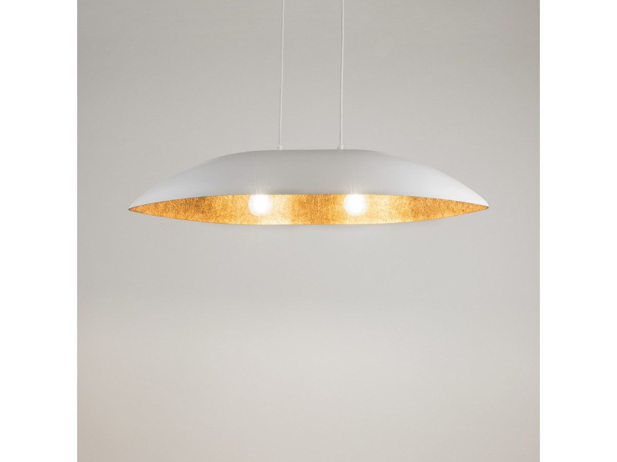 OREA tweekleurige witte stalen kroonluchter