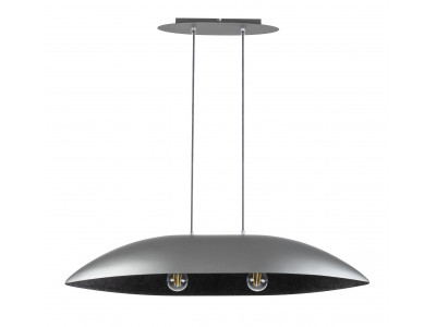 Lustre OREA bicolore gris en acier