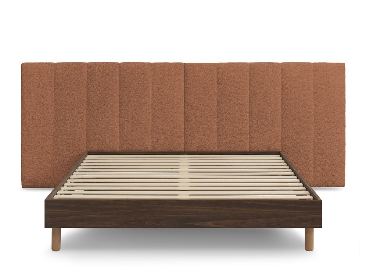 TIMO donkerhouten bed met massieve lattenbodem