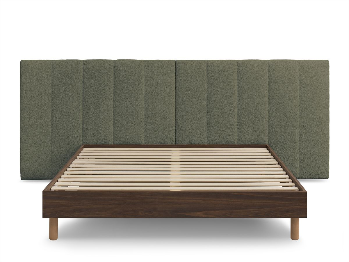 TIMO donkerhouten bed met massieve lattenbodem