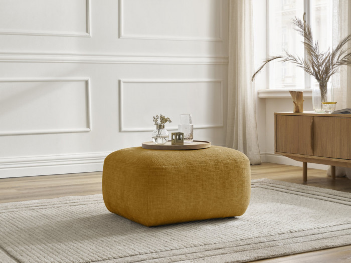 Pouf DENISE tissu texturé