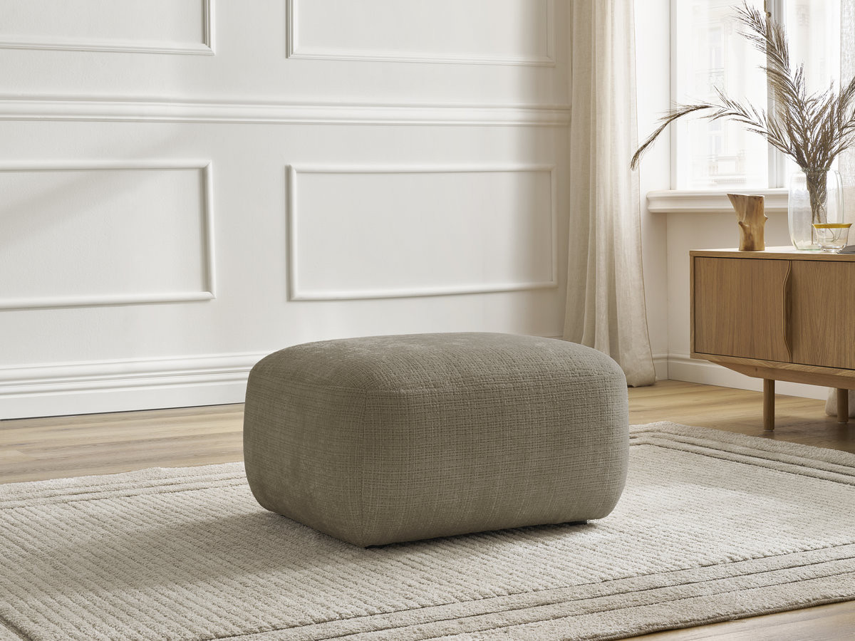 Pouf DENISE texturé taupe — vue 6