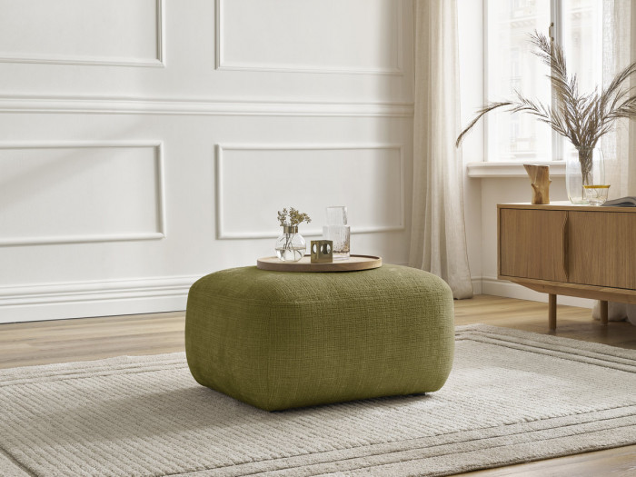 Pouf DENISE tissu texturé