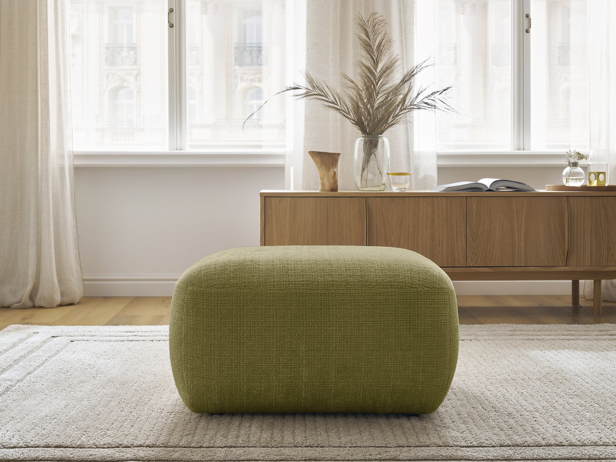 Pouf DENISE texturé vert — vue 5