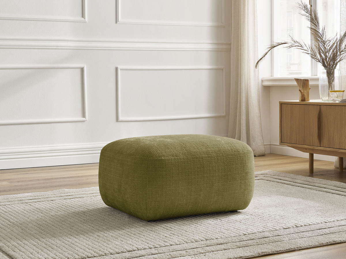 Pouf DENISE texturé vert — vue 6