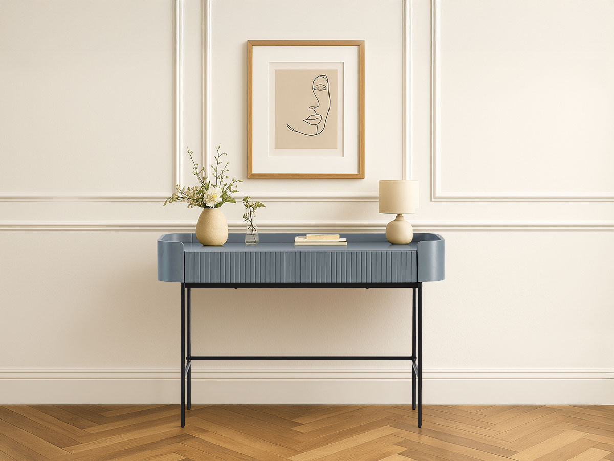 JAY 120 cm consoletafel met 2 laden en noppeneffect