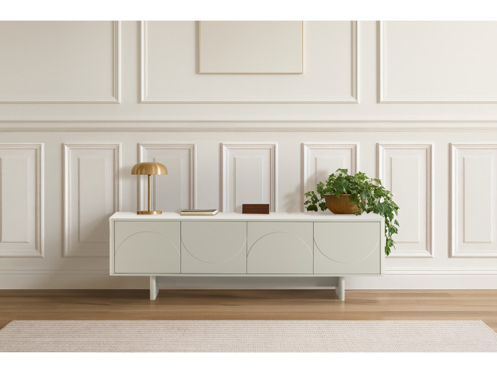 Meuble TV 4 portes 180 cm ESTEBAN formes géométriques