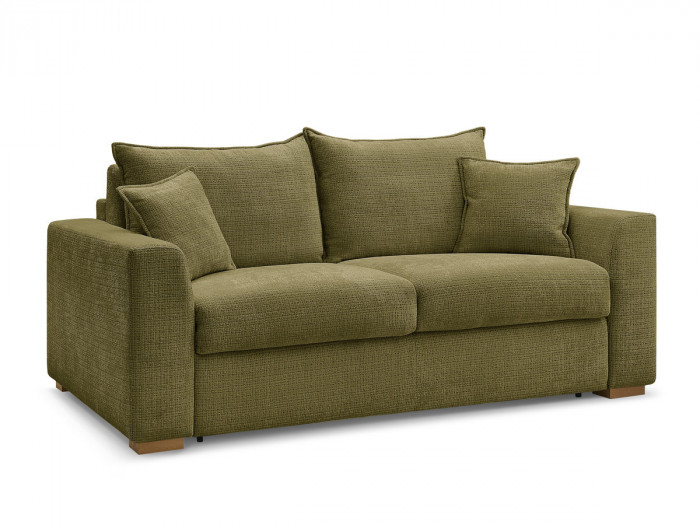 Canapé droit convertible ouverture express AUGUSTIN tissu texturé