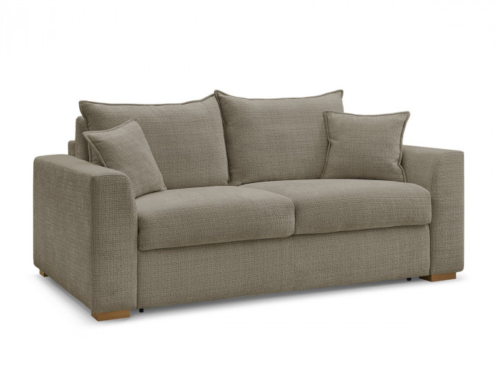 Canapé droit convertible ouverture express AUGUSTIN tissu texturé