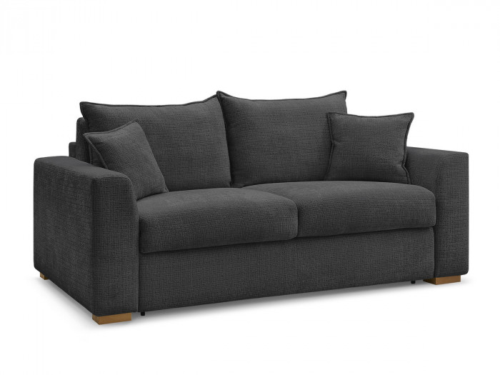 Canapé droit convertible ouverture express AUGUSTIN tissu texturé