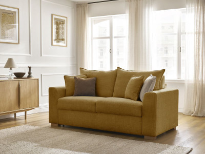 Canapé droit convertible ouverture express AUGUSTIN tissu texturé