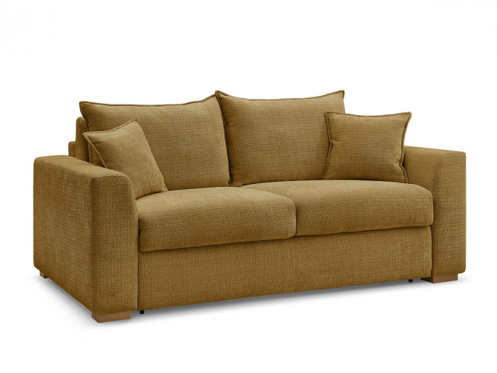 Canapé droit convertible ouverture express AUGUSTIN tissu texturé