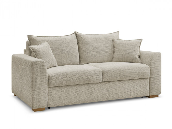 Canapé droit convertible ouverture express AUGUSTIN tissu texturé