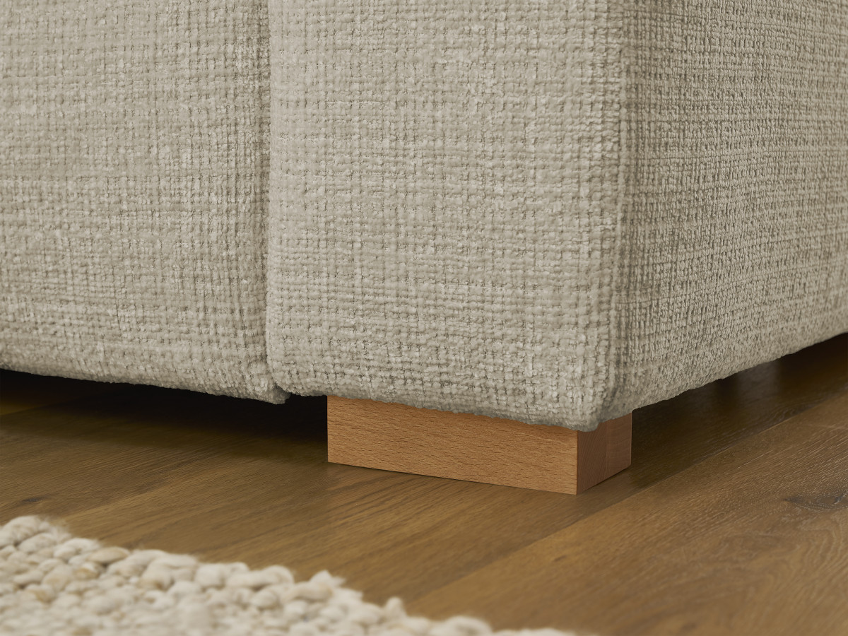 Canapé d'angle réversible convertible AUGUSTIN texturé beige — vue 6