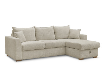 Canapé d'angle réversible convertible ouverture express AUGUSTIN tissu texturé