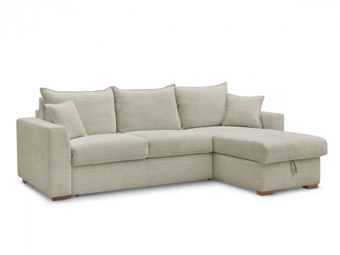 Canapé d'angle réversible convertible ouverture express AUGUSTIN tissu texturé
