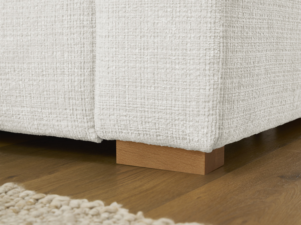 Canapé d'angle réversible convertible AUGUSTIN texturé blanc — vue 6