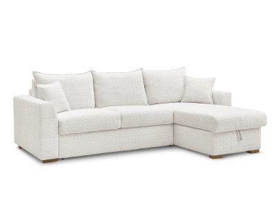 Canapé d'angle réversible convertible ouverture express AUGUSTIN tissu texturé